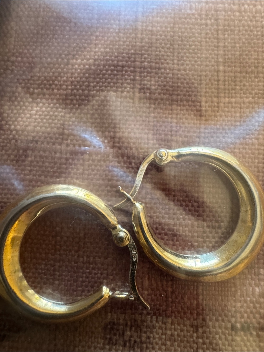 Gold Tone Hoop Huggie Earring - Classic Women's Jewelry